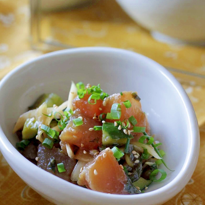 ハワイ料理の定番 ポキ レシピ 作り方 By ひで 楽天レシピ